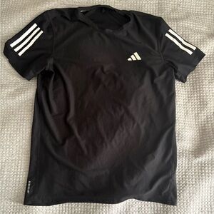 Adidas Running Black Tee with White Accents